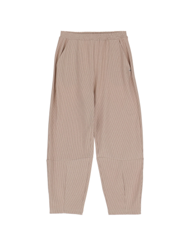 Please Femme pantalon loosefit en jersey a rayures lurex or