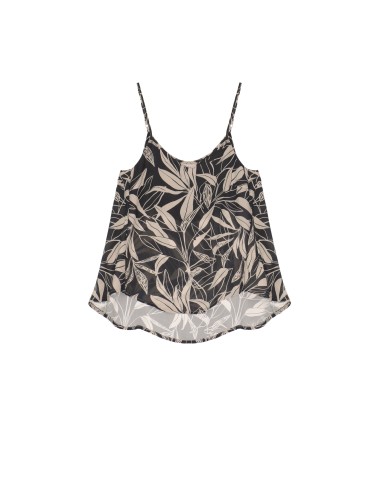 Please Femme caraco forme trapeze a brides reglables en viscose imprimée