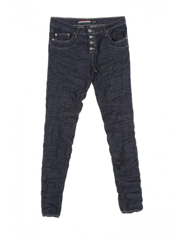 Please Femme jean regular slim modele P24 en denim bleu delavage bleu brut