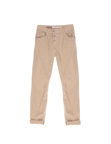 Please Femme pantalon coupe boyfriend  modele P78 en coton elasthane coloris camel