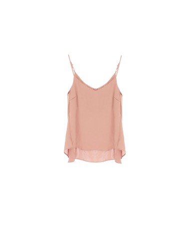 Please Femme caraco forme trapeze a brides reglables en crepe satin coloris cipria (rose poudre)
