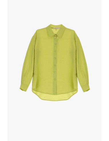 Please femme chemisier forme oversize en Lyocell coloris Guacamole