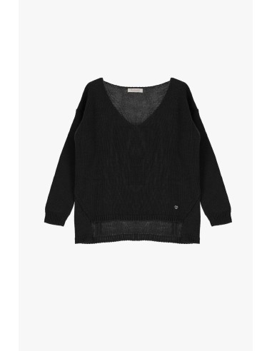 Pull long outlet asymétrique femme