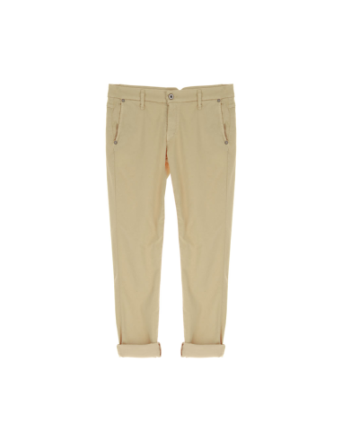 Please Femme Pantalon forme Chino en toile de  coton stretch coloris camel