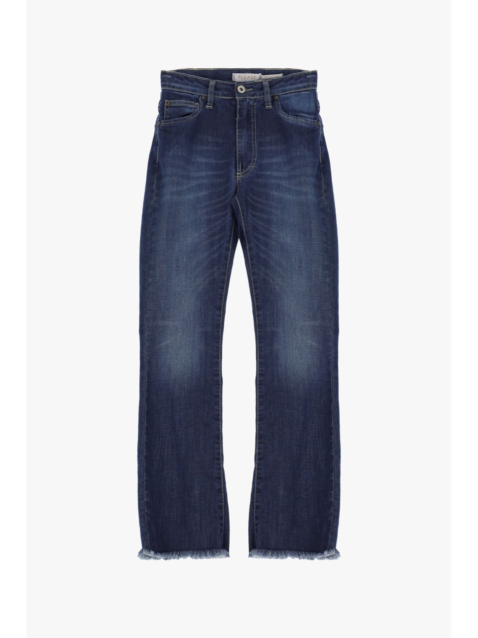 Please Femme jean kick flare longueur Cropped en denim...