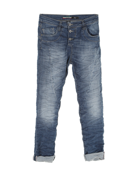 Jean boyfriend à boutonnage apparent - Please