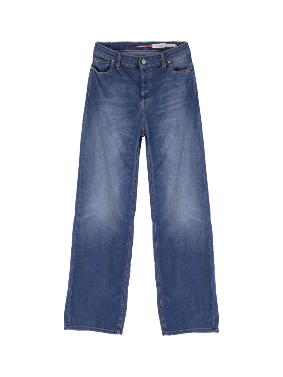 Jean baggy loose fit en denim délavé - Please
