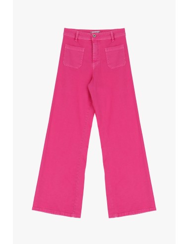 Please Femme jean flare à poches plaquées en coton stretch coloris luminous pink (fushia)