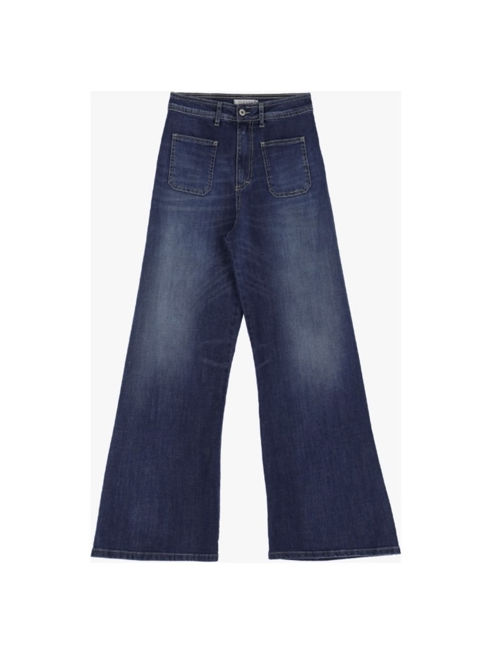 Please Femme jean flare à poches plaquées en denim...