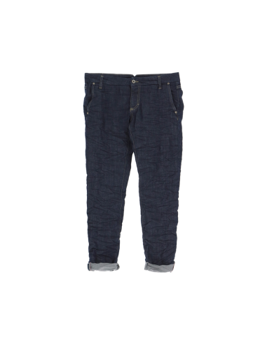 PLEASE FEMME PANTALON FORME CHINO, MODELE P07, EN JEAN DENIM BRUT