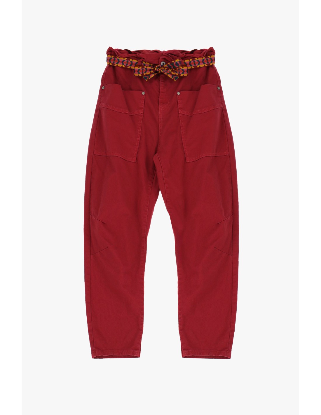Jean rouge bordeaux femme outlet