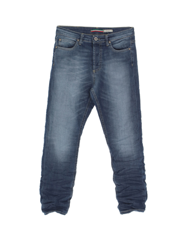 JEAN PLEASE REGULAR SLIM, MODELE P66, LONGUEUR CHEVILLE EN DENIM DELAVAGE BLEU MOYEN