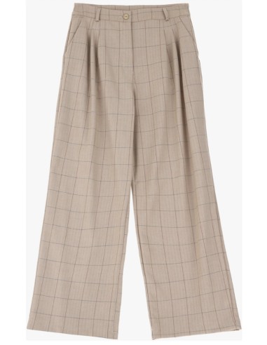 Pantalon carreaux beige femme online