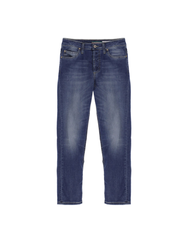 JEAN PLEASE REGULAR SLIM,LONGUEUR CLASSIQUE EN DENIM DELAVAGE BLEU MOYEN