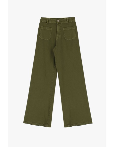 Jean flare à poches plaquées en coton stretch |Please Lyon