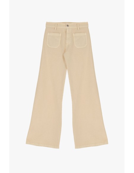 Jean flare à poches plaquées en coton stretch |Please Lyon