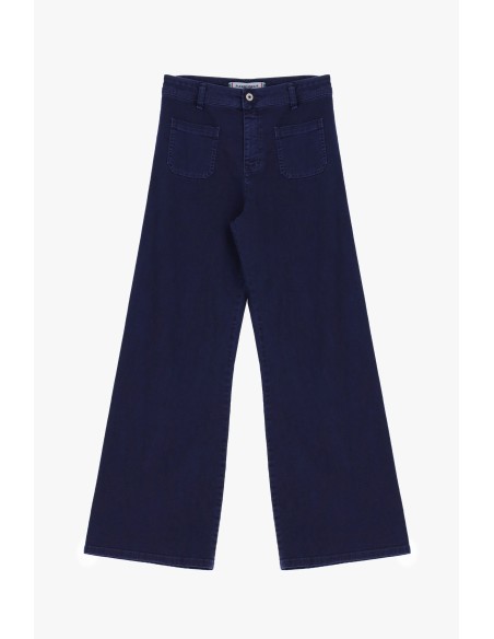 Jean flare à poches plaquées en coton stretch |Please Lyon