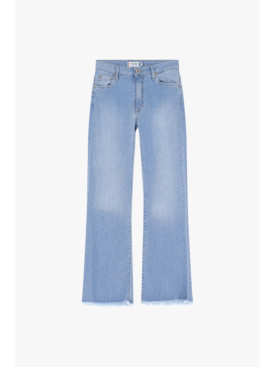 Please Femme jean kick flare longueur Cropped en denim...