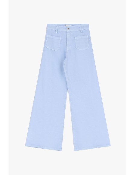 Jean flare à poches plaquées en coton stretch |Please Lyon
