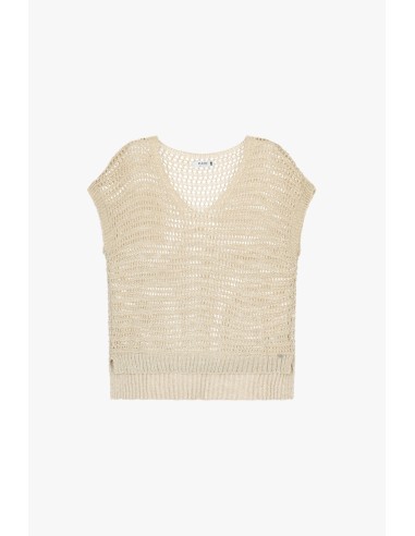 Please maille tissée macramé coloris or