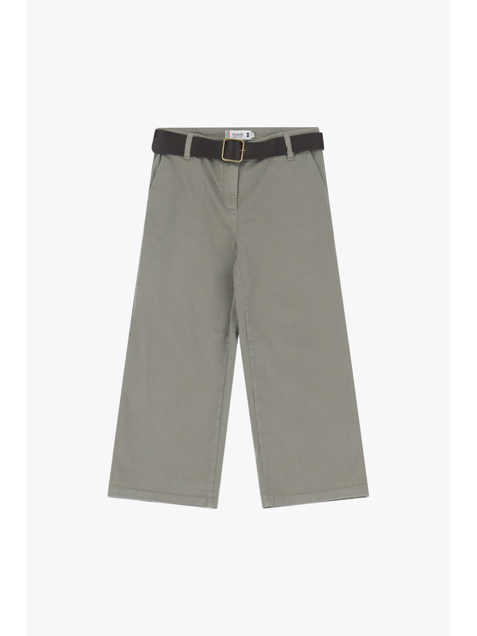 Please pantalon 7/8e forme chino baggy Kaki
