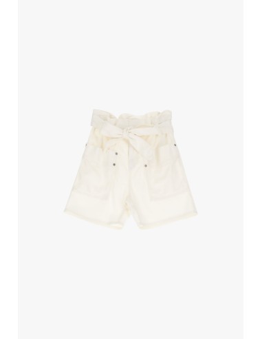Please short Papper bag en coton Ecru