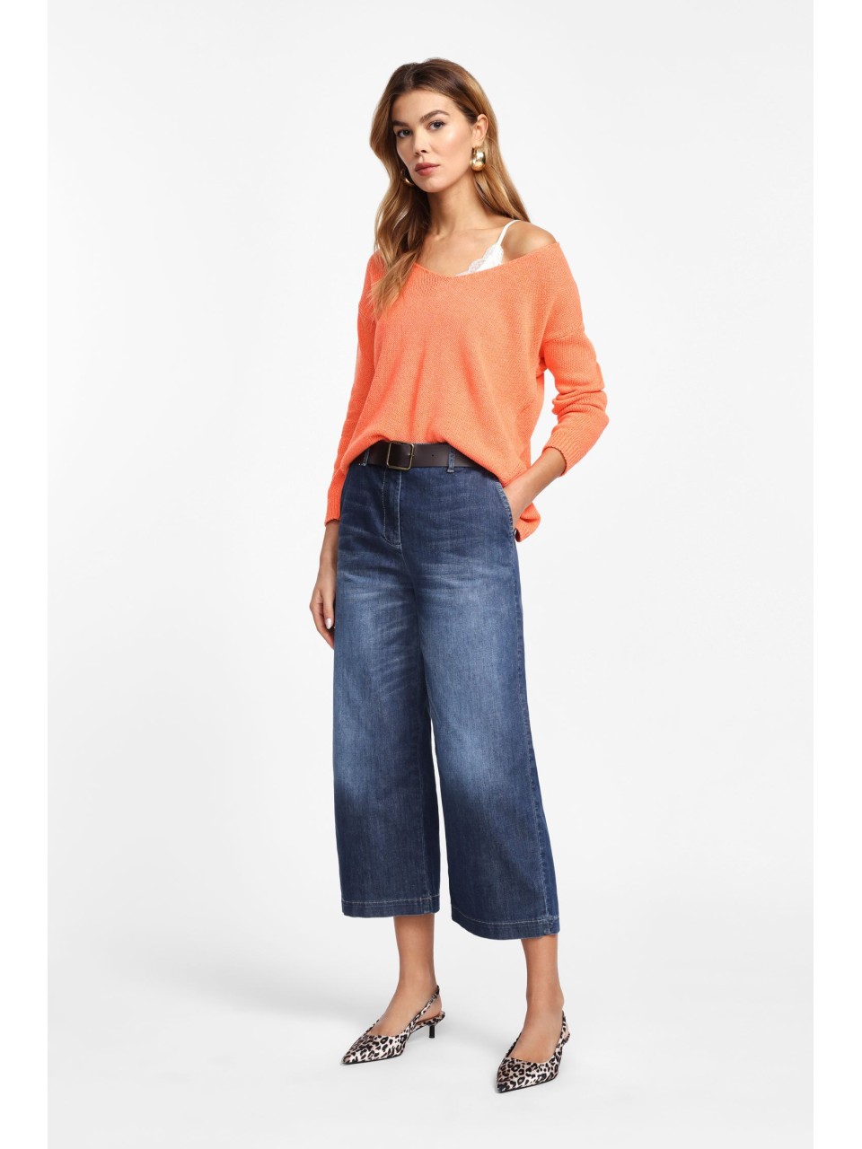 Please Femme pantalon 7/8e forme chino baggy en jean 2