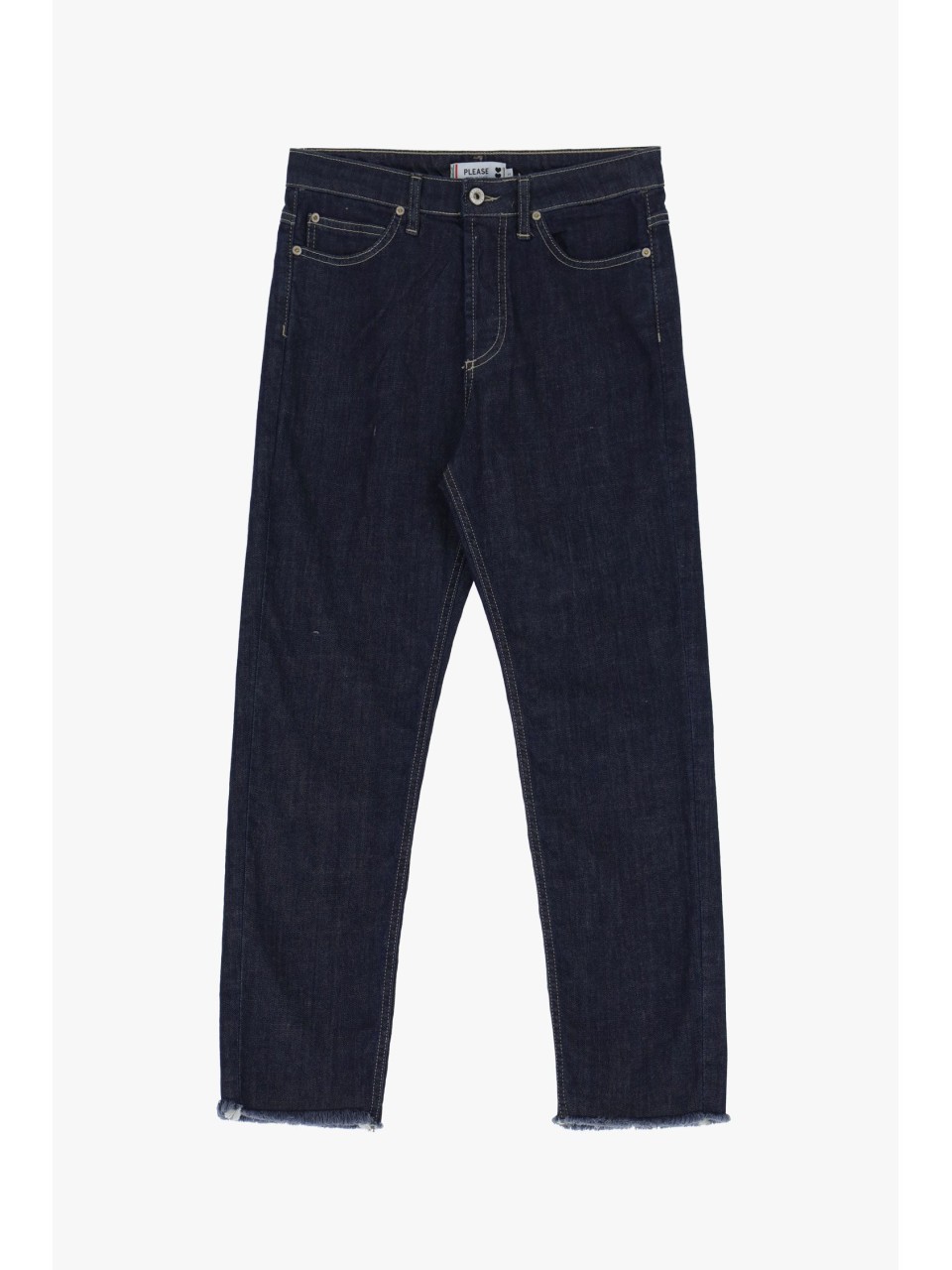 Please Jean longueur 7/8 en denim bleu Brut