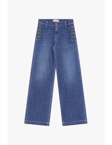 Please Jean Forme Flare avec fermeture pont