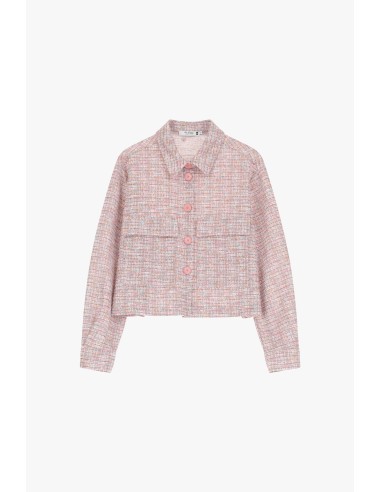 Please Veste courte en Tweed Rose