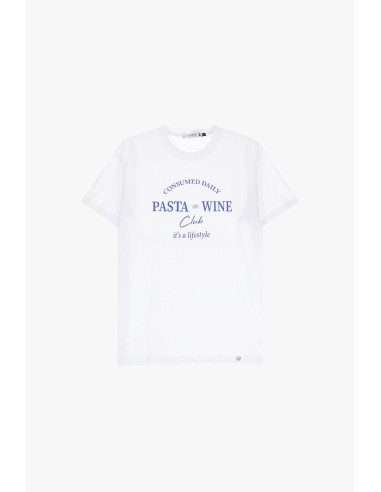 Please Tshirt pour Femme avec print Pasta & wine