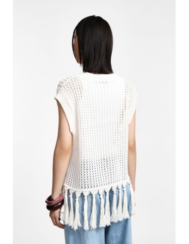 Please Pull en Crochet et franges