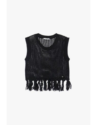 Please Pull en Crochet et franges