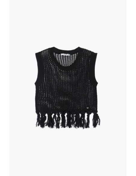 Please Pull en Crochet et franges