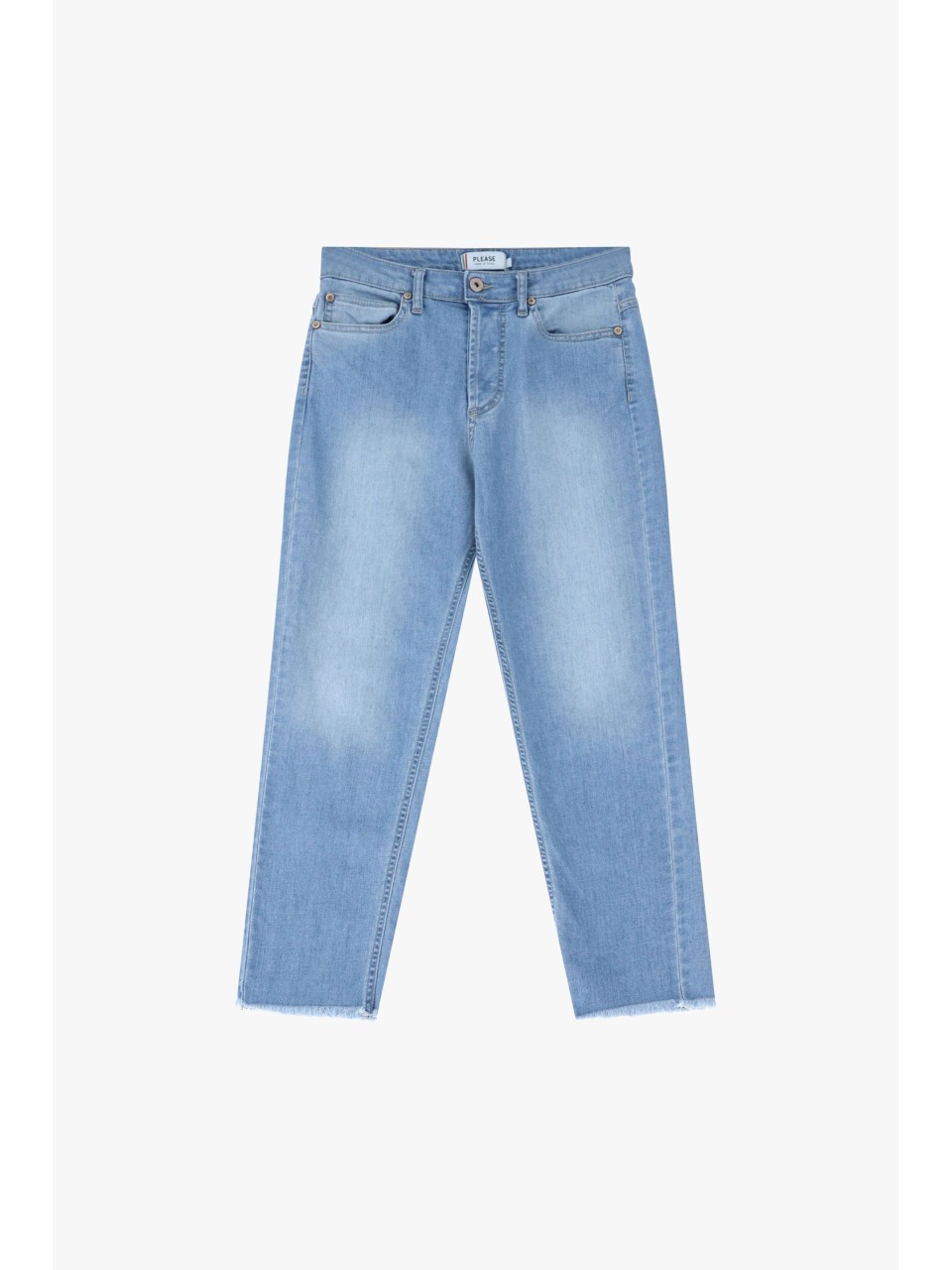 Please Jean longueur 7/8 en denim bleu clair Delavé