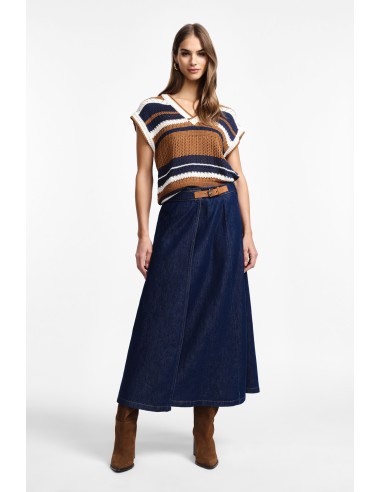Please Femme Jupe Longue en Jean