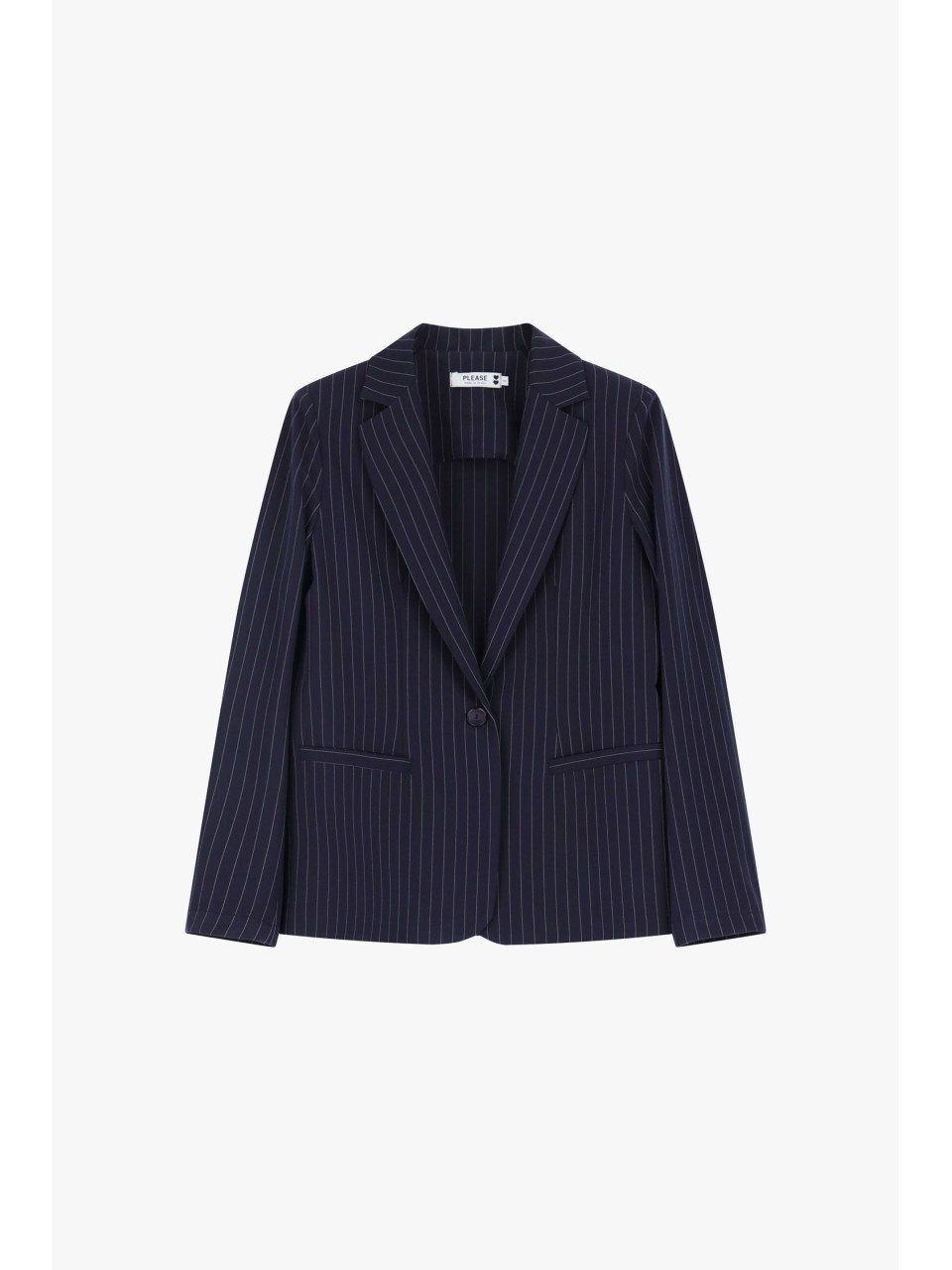 Please femme blazer de tailleur en crêpe fluide bleu...