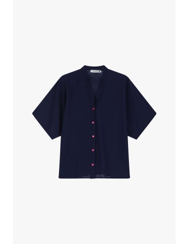 Please Chemisier Kimono Bleu Marine
