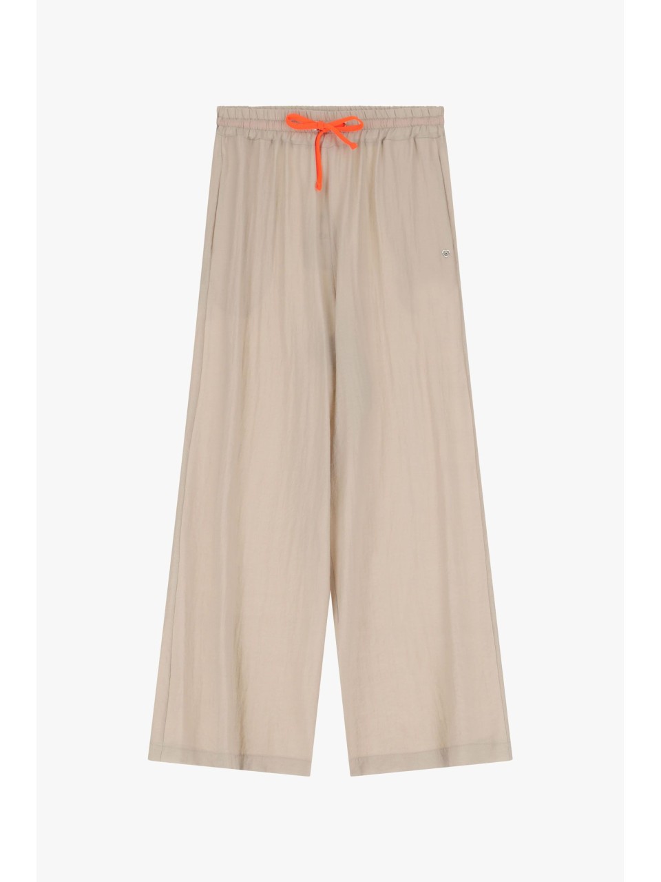 Please Pantalon Large Beige forme Palazzo