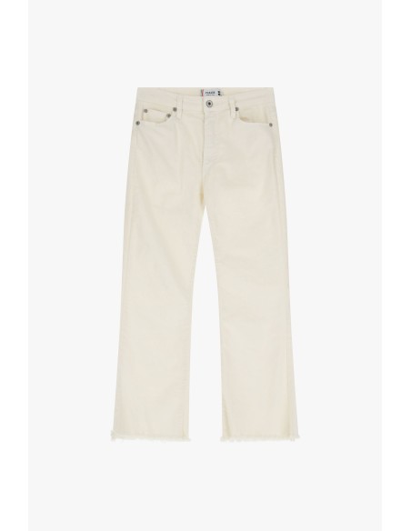 Please Femme jean Ecru kick flare longueur Cropped