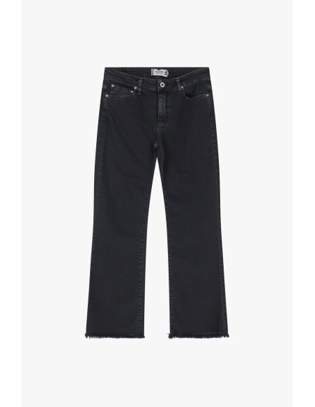 Please Femme jean Noir kick flare longueur Cropped