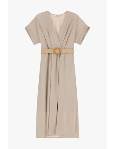 Please Femme robe portefeuille coloris Beige