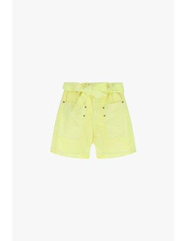 Please short Papper bag en coton Jaune Neon
