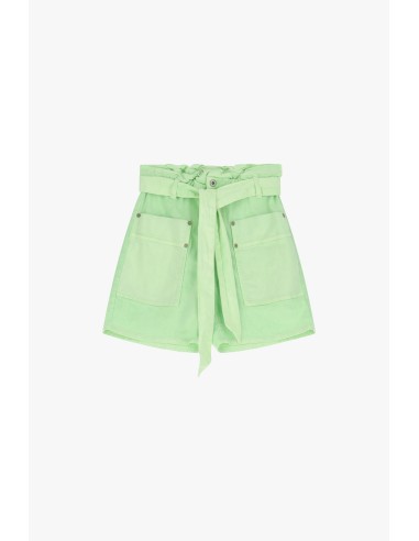 Please short Papper bag en coton Vert Neon