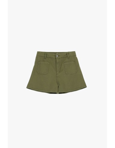Please Femme short en coton kaki