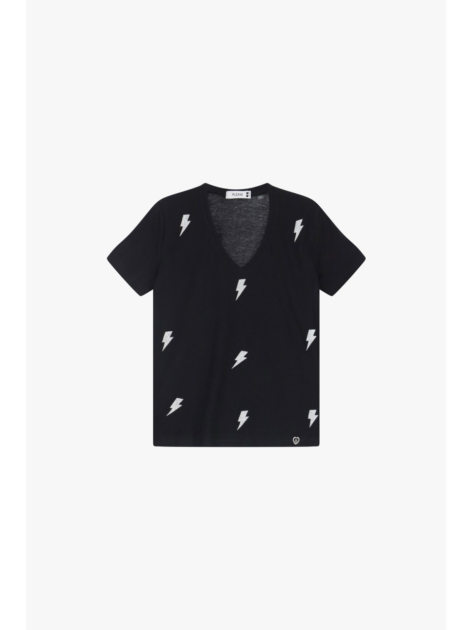 Please Femme t-shirt  col V print eclairs 2