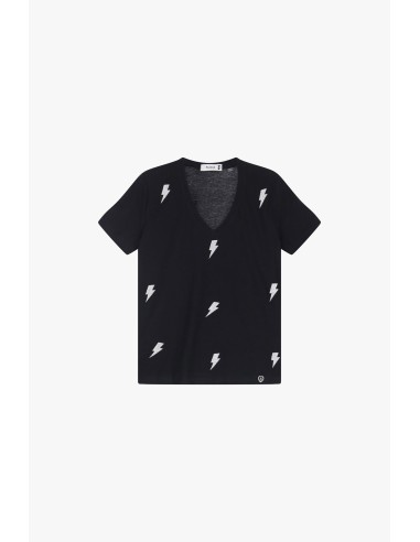 copy of Please Femme t-shirt blanc col V print...