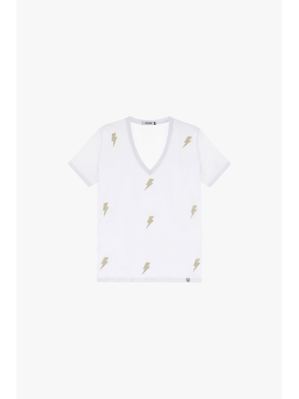 Please Femme t-shirt  col V print eclairs