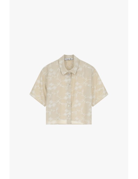 copy of Please Pantalon Large forme Palazzo en crepe fluide Rouge