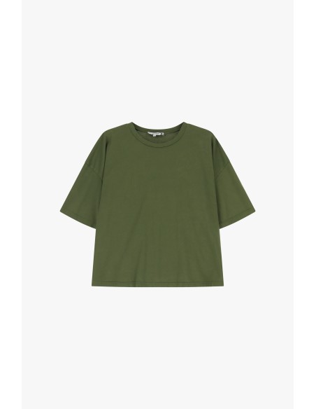 Please Femme t-shirt oversize coloris Kaki
